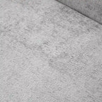 Divano Curvo in Velluto Bianco / Grigio Chiaro, 3 Posti