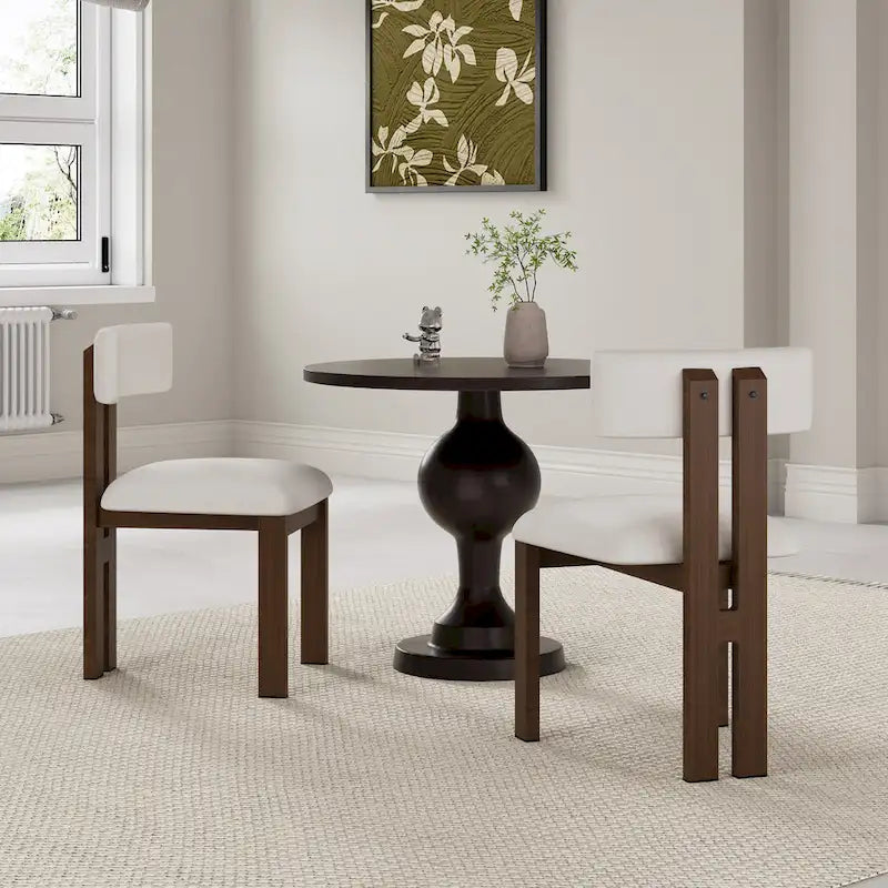 Sedia da pranzo imbottita bianca / beige / bianco+nero, struttura in ferro, set da 2