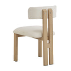 Sedia da pranzo imbottita bianca / beige / bianco+nero, struttura in ferro, set da 2