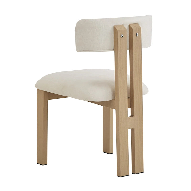 Sedia da pranzo imbottita bianca / beige / bianco+nero, struttura in ferro, set da 2