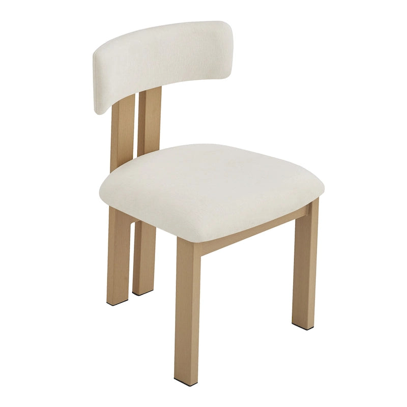 Sedia da pranzo imbottita bianca / beige / bianco+nero, struttura in ferro, set da 2
