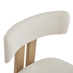 Sedia da pranzo imbottita bianca / beige / bianco+nero, struttura in ferro, set da 2