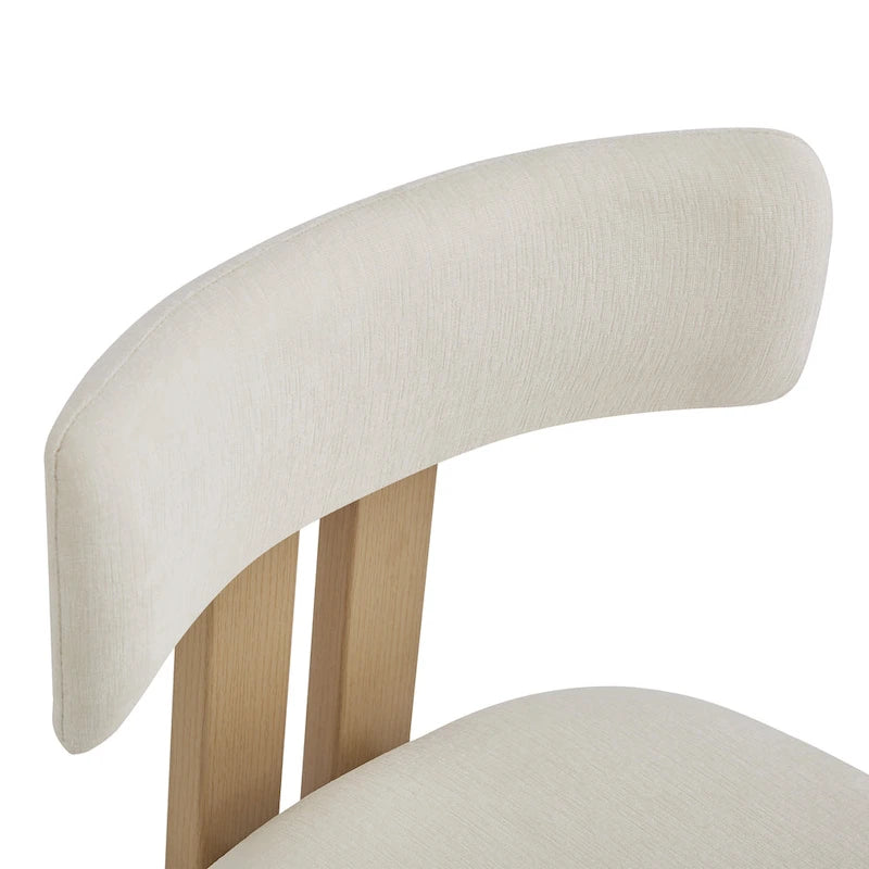Sedia da pranzo imbottita bianca / beige / bianco+nero, struttura in ferro, set da 2