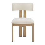 Sedia da pranzo imbottita bianca / beige / bianco+nero, struttura in ferro, set da 2