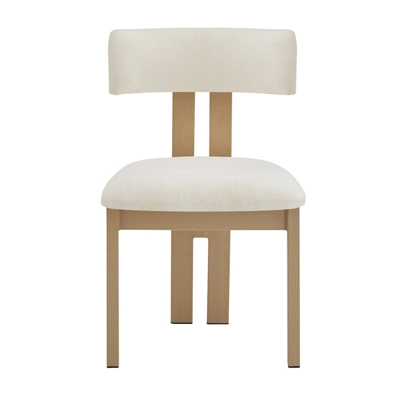 Sedia da pranzo imbottita bianca / beige / bianco+nero, struttura in ferro, set da 2