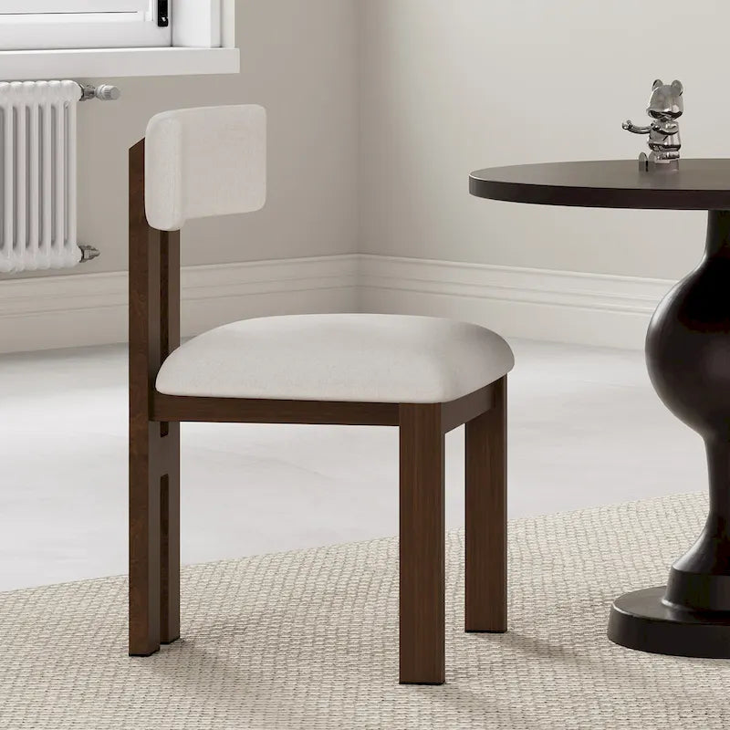Sedia da pranzo imbottita bianca / beige / bianco+nero, struttura in ferro, set da 2