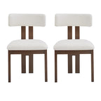 Sedia da pranzo imbottita bianca / beige / bianco+nero, struttura in ferro, set da 2
