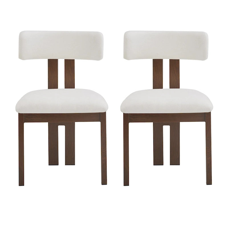 Sedia da pranzo imbottita bianca / beige / bianco+nero, struttura in ferro, set da 2