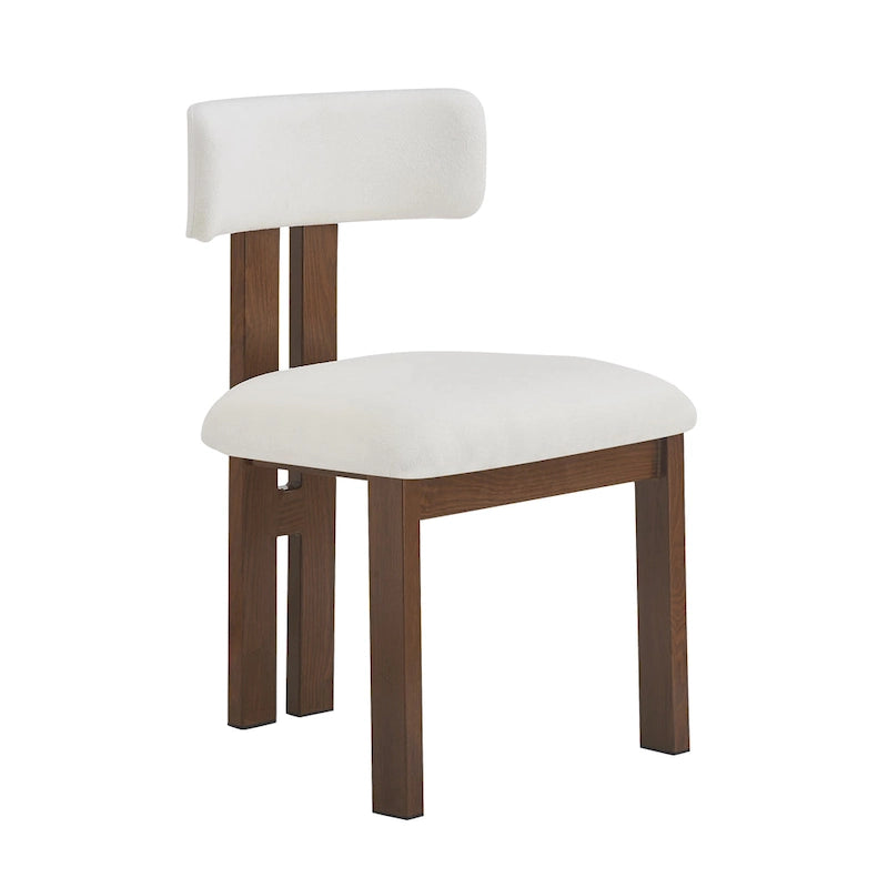 Sedia da pranzo imbottita bianca / beige / bianco+nero, struttura in ferro, set da 2