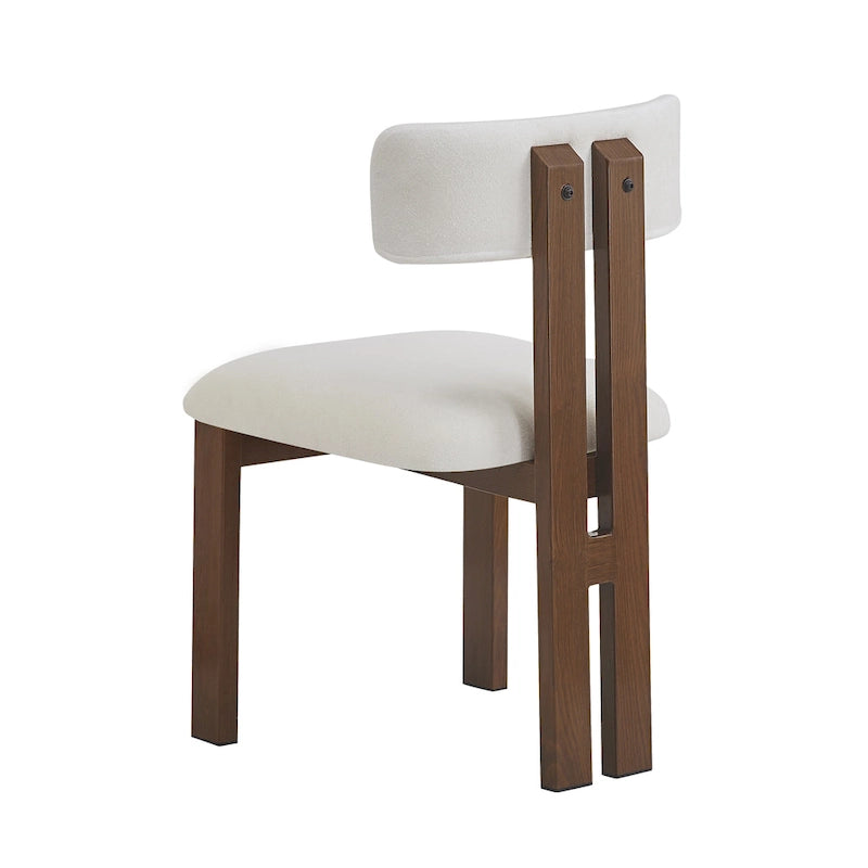 Sedia da pranzo imbottita bianca / beige / bianco+nero, struttura in ferro, set da 2