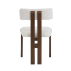 Sedia da pranzo imbottita bianca / beige / bianco+nero, struttura in ferro, set da 2
