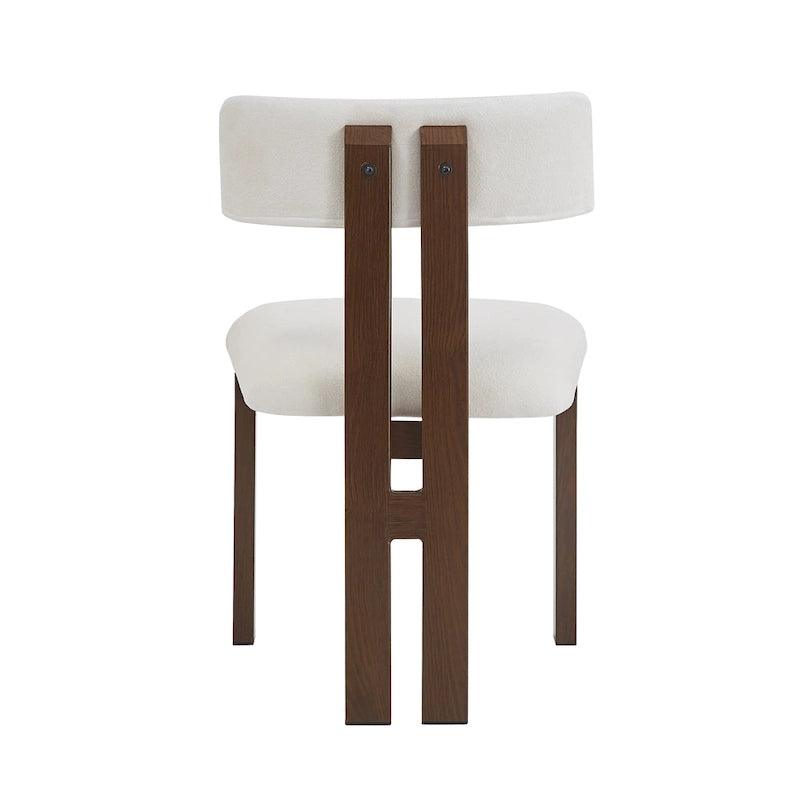 Sedia da pranzo imbottita bianca / beige / bianco+nero, struttura in ferro, set da 2