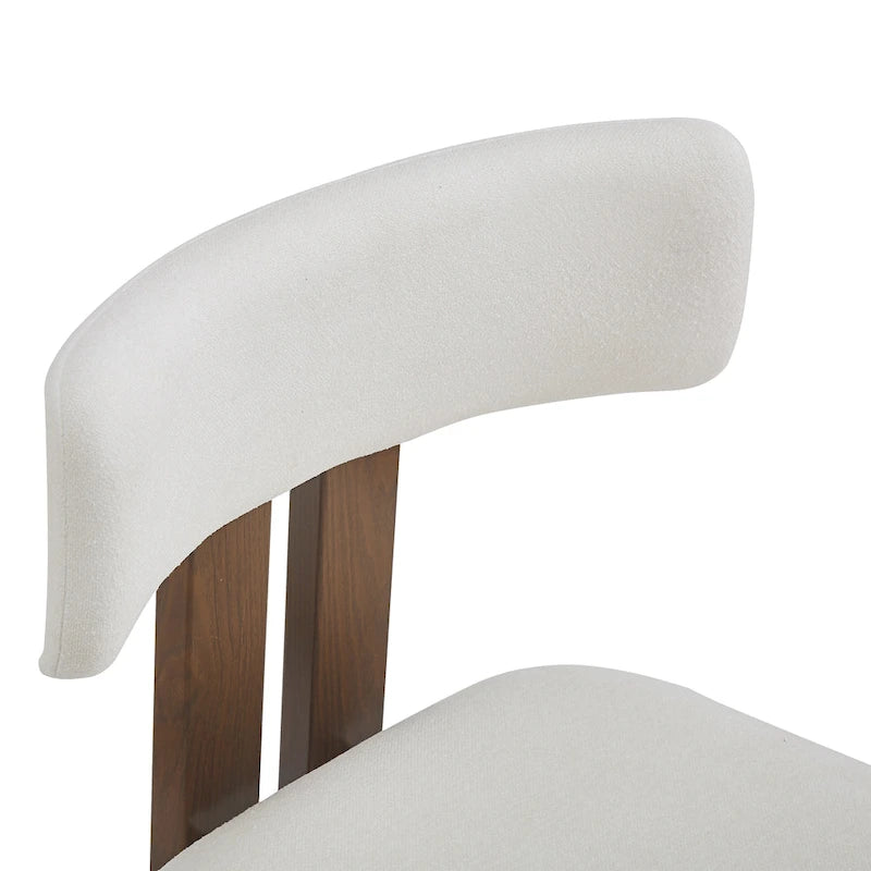 Sedia da pranzo imbottita bianca / beige / bianco+nero, struttura in ferro, set da 2