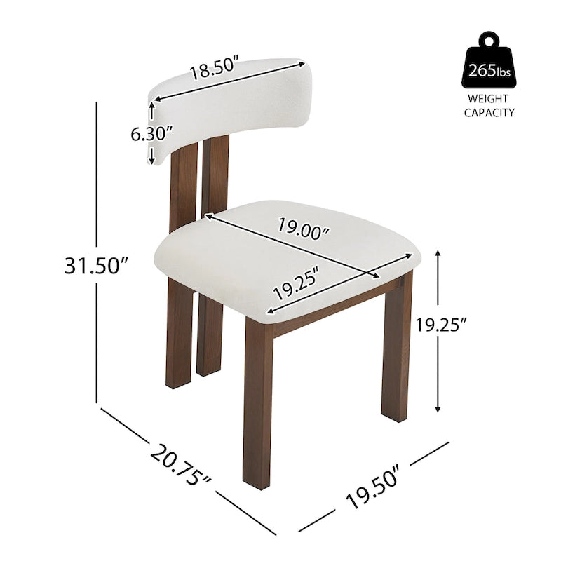 Sedia da pranzo imbottita bianca / beige / bianco+nero, struttura in ferro, set da 2
