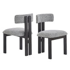 Sedia da pranzo imbottita bianca / beige / bianco+nero, struttura in ferro, set da 2
