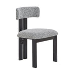 Sedia da pranzo imbottita bianca / beige / bianco+nero, struttura in ferro, set da 2