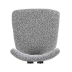 Sedia da pranzo imbottita bianca / beige / bianco+nero, struttura in ferro, set da 2