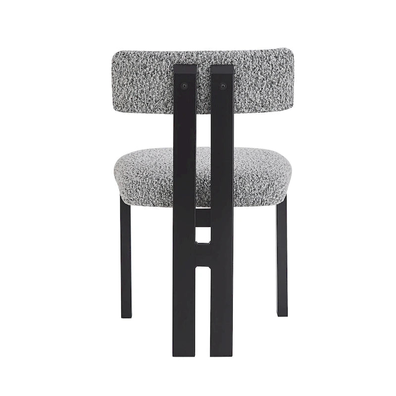 Sedia da pranzo imbottita bianca / beige / bianco+nero, struttura in ferro, set da 2