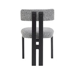 Sedia da pranzo imbottita bianca / beige / bianco+nero, struttura in ferro, set da 2