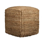 Pouf cubo naturale, iuta, 1 posto