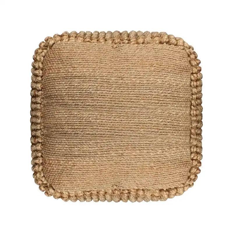 Pouf cubo naturale, iuta, 1 posto