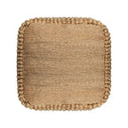 Pouf cubo naturale, iuta, 1 posto