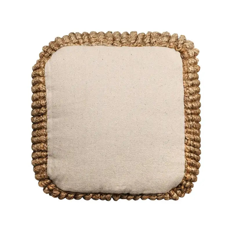 Pouf cubo naturale, iuta, 1 posto
