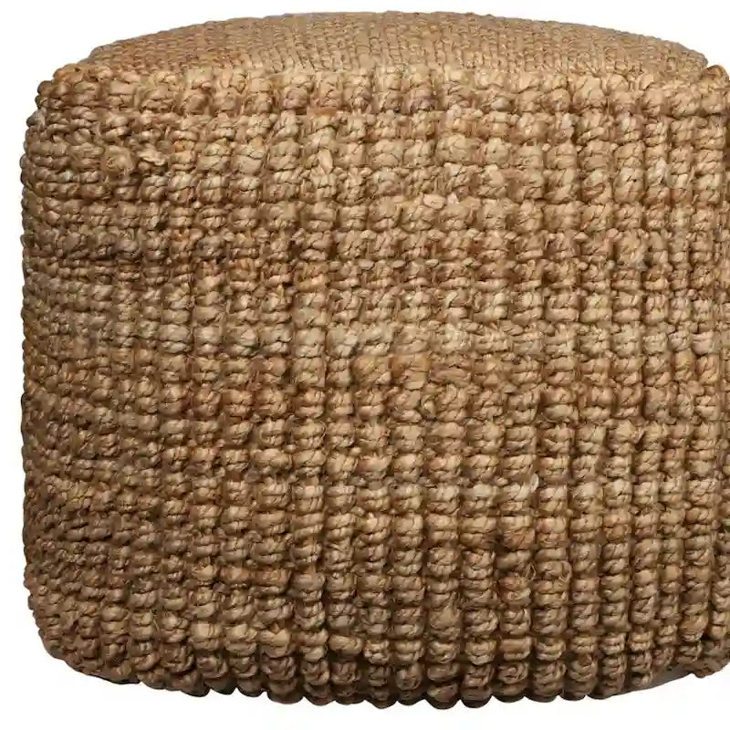 Pouf cubo naturale, iuta, 1 posto