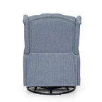 Poltrona reclinabile manuale in similpelle marrone con girevole a 360°, 1 posto