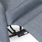 Poltrona reclinabile manuale in similpelle marrone con girevole a 360°, 1 posto