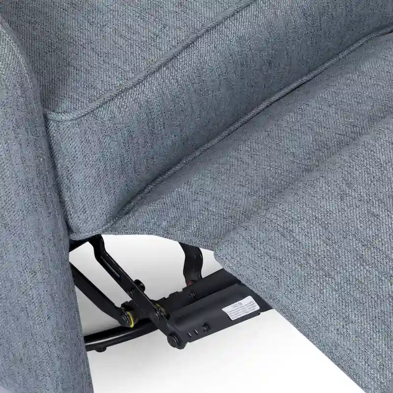 Poltrona reclinabile manuale in similpelle marrone con girevole a 360°, 1 posto