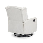 Poltrona reclinabile manuale in similpelle marrone con girevole a 360°, 1 posto