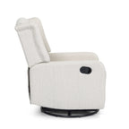 Poltrona reclinabile manuale in similpelle marrone con girevole a 360°, 1 posto