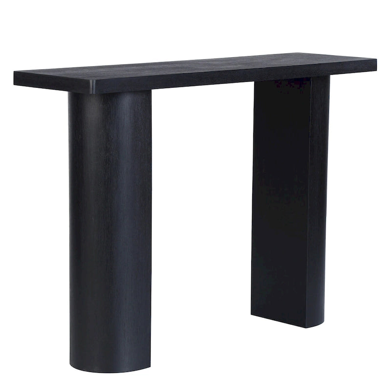 Consolle in legno di mango nero/naturale, stile moderno, 1 pezzo