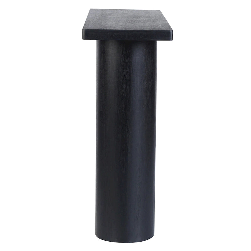 Consolle in legno di mango nero/naturale, stile moderno, 1 pezzo