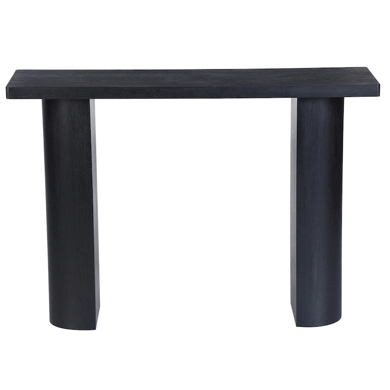 Consolle in legno di mango nero/naturale, stile moderno, 1 pezzo