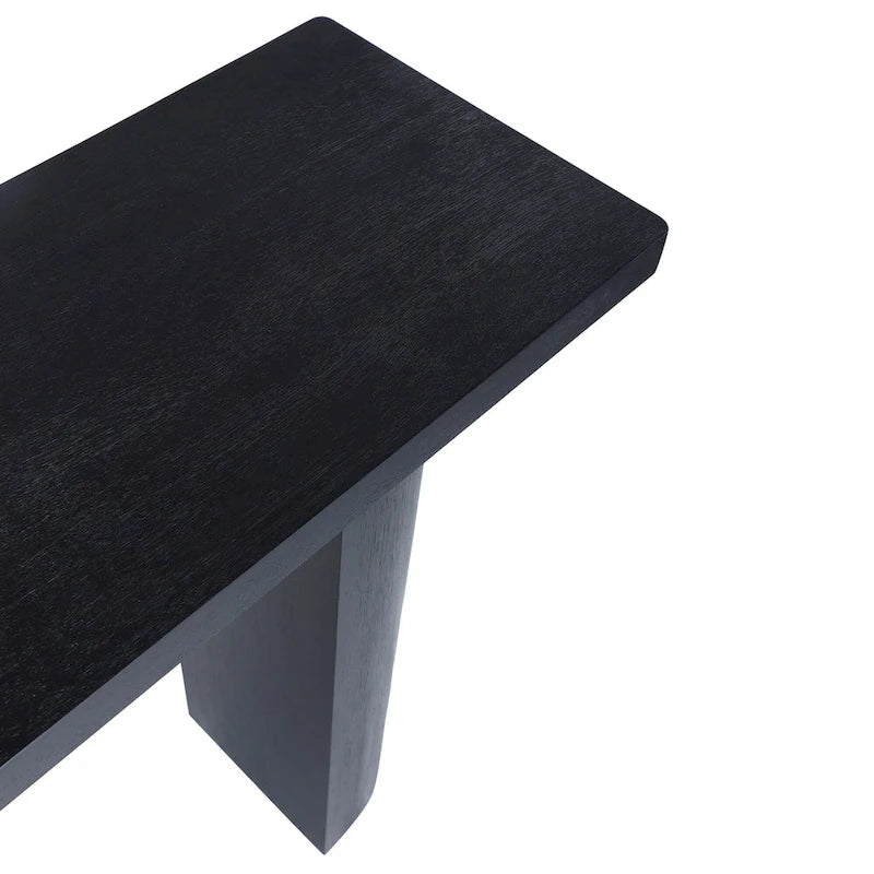 Consolle in legno di mango nero/naturale, stile moderno, 1 pezzo