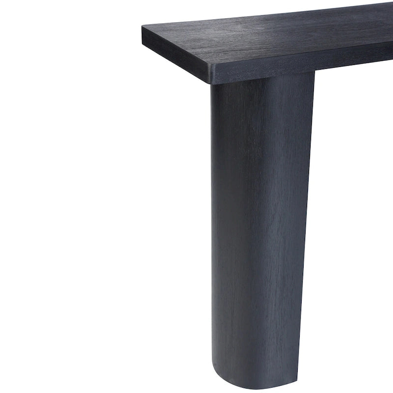 Consolle in legno di mango nero/naturale, stile moderno, 1 pezzo