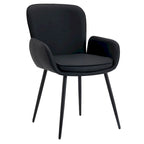 Sedie imbottite da pranzo, set da 2 – similpelle, gambe in metallo opaco