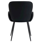 Sedie imbottite da pranzo, set da 2 – similpelle, gambe in metallo opaco