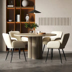 Sedie imbottite da pranzo, set da 2 – similpelle, gambe in metallo opaco