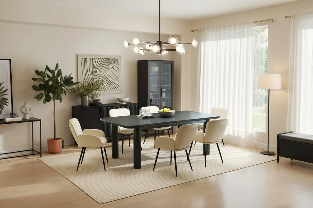 Sedie imbottite da pranzo, set da 2 – similpelle, gambe in metallo opaco