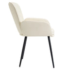 Sedie imbottite da pranzo, set da 2 – similpelle, gambe in metallo opaco