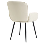 Sedie imbottite da pranzo, set da 2 – similpelle, gambe in metallo opaco