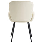 Sedie imbottite da pranzo, set da 2 – similpelle, gambe in metallo opaco