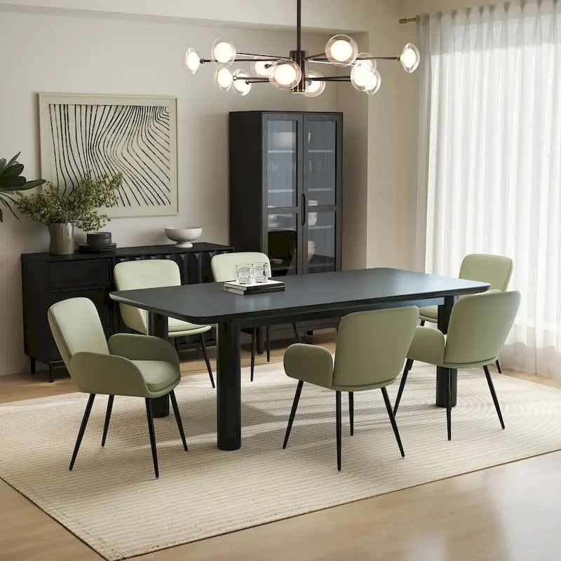 Sedie imbottite da pranzo, set da 2 – similpelle, gambe in metallo opaco