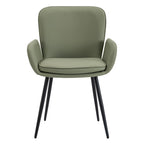 Sedie imbottite da pranzo, set da 2 – similpelle, gambe in metallo opaco