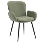 Sedie imbottite da pranzo, set da 2 – similpelle, gambe in metallo opaco