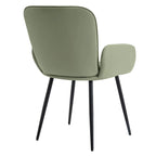 Sedie imbottite da pranzo, set da 2 – similpelle, gambe in metallo opaco