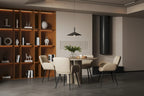 Sedie imbottite da pranzo, set da 2 – similpelle, gambe in metallo opaco